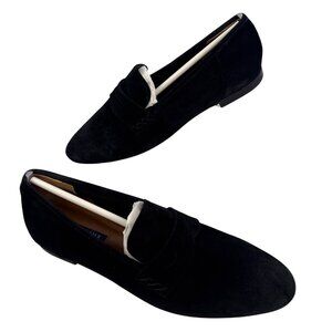 Margaux Women's The Penny Loafer Black  Suede Made in Italy EU Size 41.5